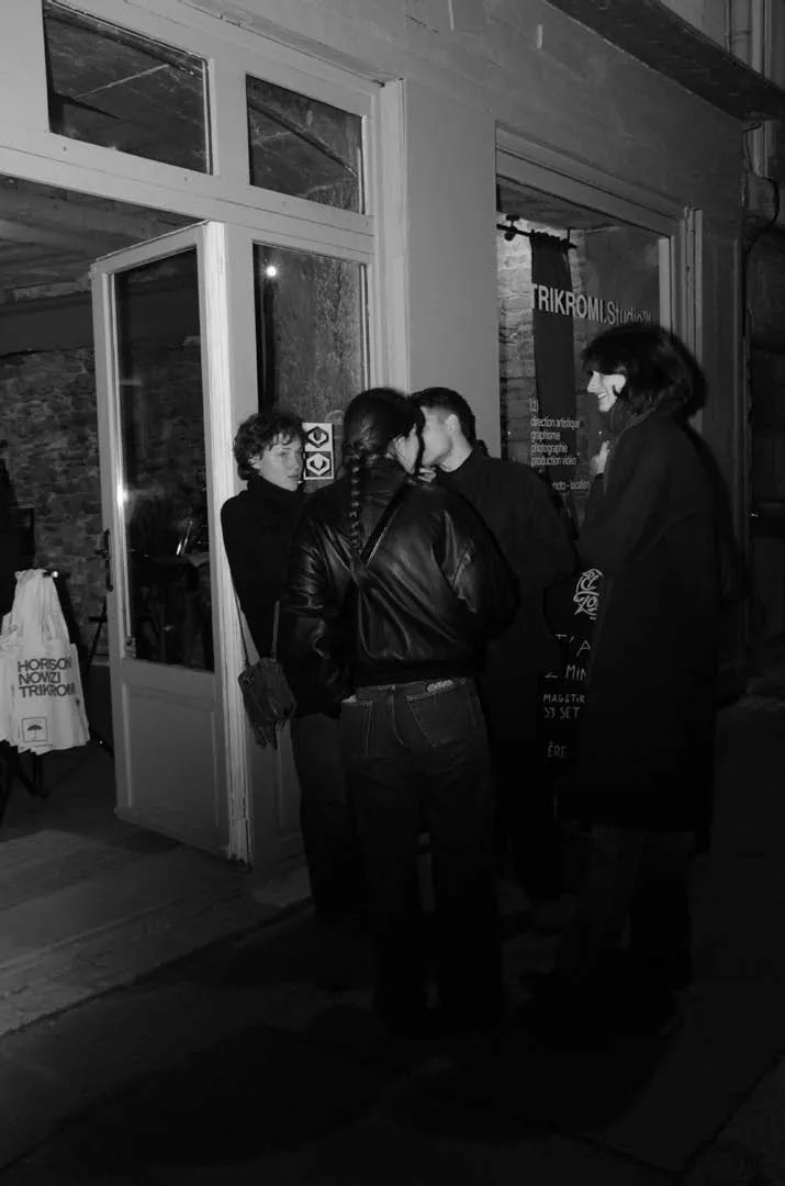 Soirée Horison × Nowzi devant le studio Trikromi