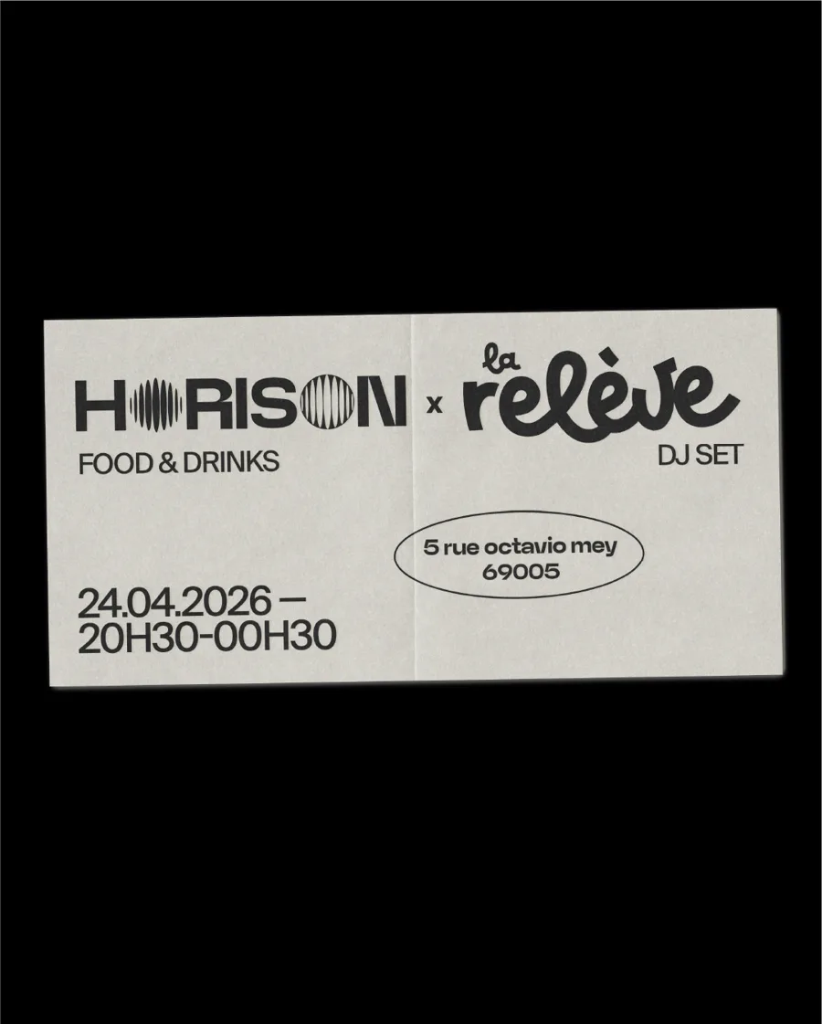 Flyer de la soirée Horison × La Relève du 24 avril 2026